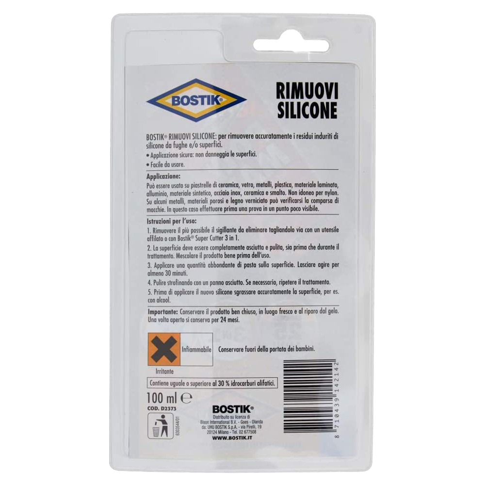 Rimuovi Silicone con Tappo a Pennello BOSTIK 100 ml